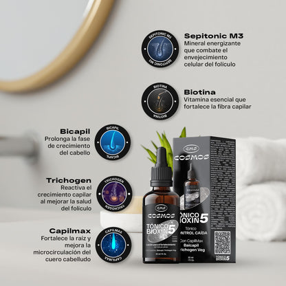 Tónico Anticaída Masculino CMS Cosmos Bioxin 5 PAGA 2 LLEVA 3
